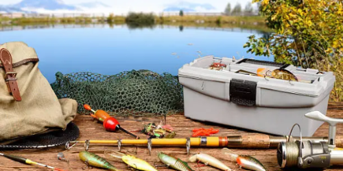 Different kinds of fishing equipment